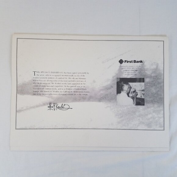 Les Kouba First Snow SIGNED Print 11X14" Elk Limited Edition Original Folder - Picture 12 of 16